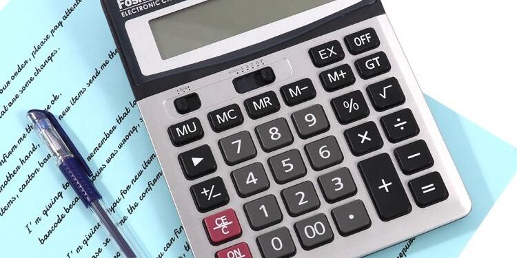 Foska 12-Digit Desk Calculator with Extra Large LCD Display and Comfort Keys