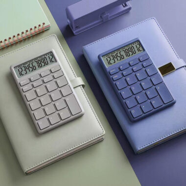 12 Digits Chocolate Portable Electronic General Purpose Calculator for Office