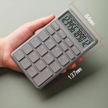 12 Digits Chocolate Portable Electronic General Purpose Calculator for Office