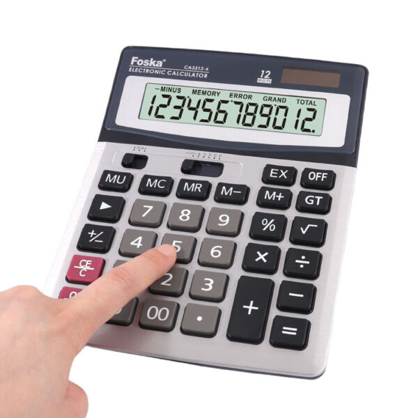 12-Digit Business and Office Calculator for Professionals and Students