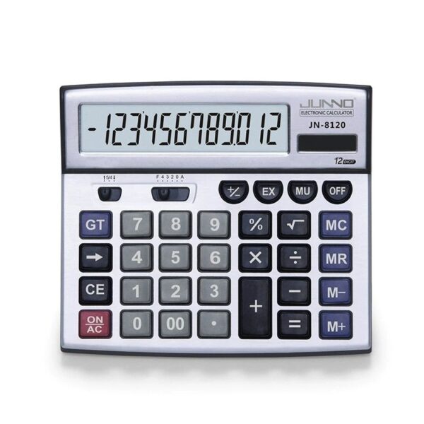 Professional 12-Digit Office Calculator with Large LCD Display and Sunway Power Supply