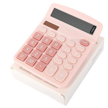 General Purpose Mini Calculator – Battery & Solar Powered for Office & Financial Use