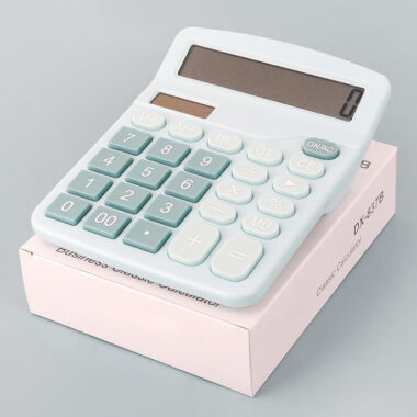General Purpose Mini Calculator – Battery & Solar Powered for Office & Financial Use