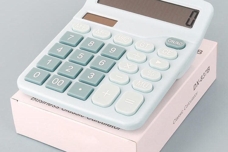 General Purpose Mini Calculator – Battery & Solar Powered for Office & Financial Use