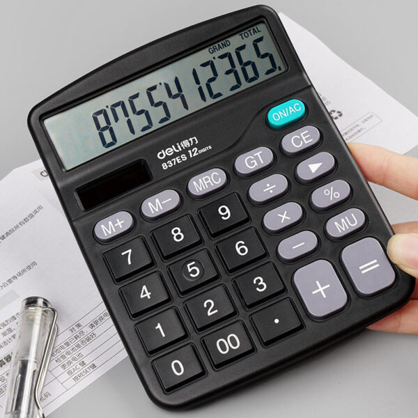 General Purpose Mini Calculator – Battery & Solar Powered for Office & Financial Use