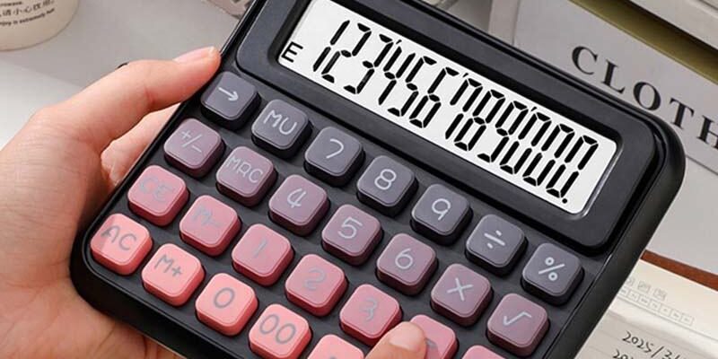 12-Digit Desktop Calculator for Business and Students, Battery Operated