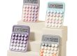Macaroon Color Cute Desktop Calculator – Mechanical Buttons, PS Material, Battery Powered
