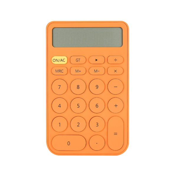 Mechanical 12 Digit Calculator – Large LCD Display, Big Round Button, Cute Candy Colored for Office (6) Mechanical 12 Digit Candy Colored Calculator – Large LCD Display, Big Round Buttons