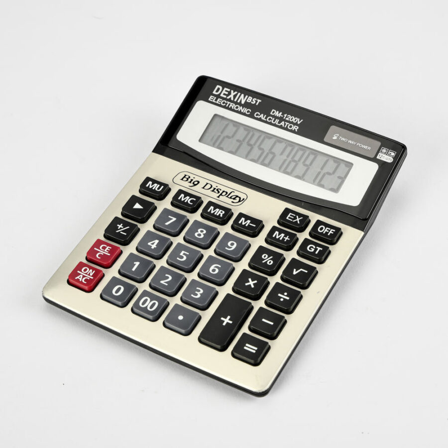 Solar Dual Power 12 Digits Scientific Calculator – Large Desktop Office Calculator