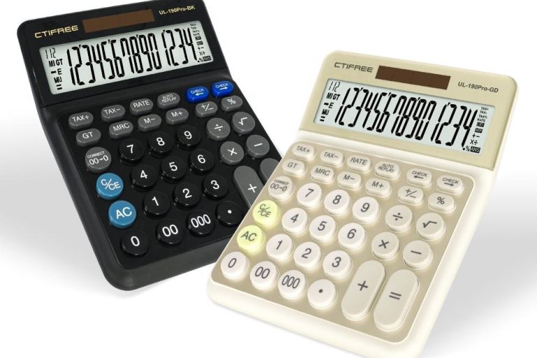 Solar Financial Desktop Calculator – Large Display for Tax, Currency & Everyday Use