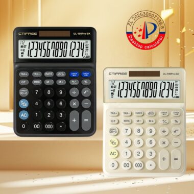 Solar Financial Desktop Calculator – Large Display for Tax, Currency & Everyday Use