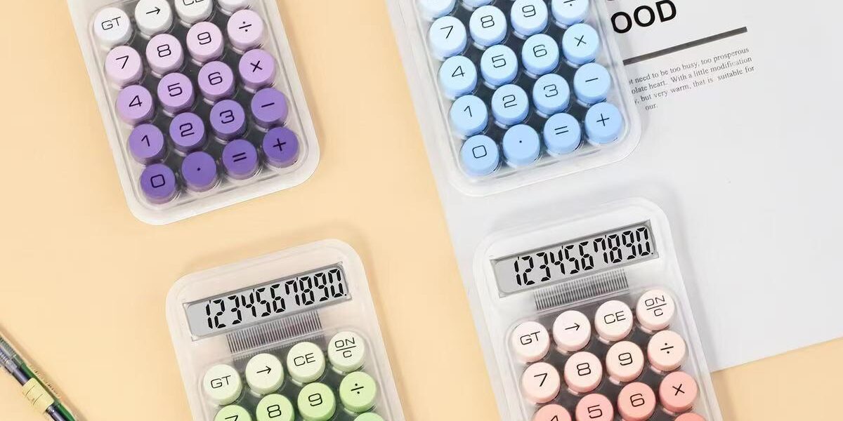 Stylish Portable Desktop Calculator for Office and School